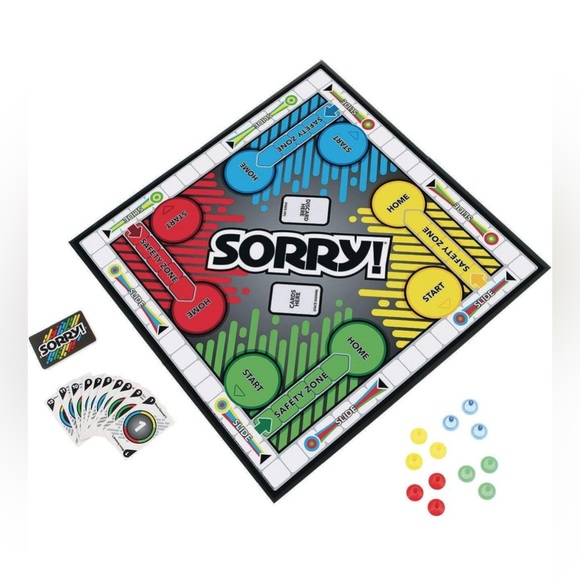 NIB Hasbro Sorry! Board Game for Kids and Family Ages 6 and Up, 2-4 Players - Picture 3 of 3